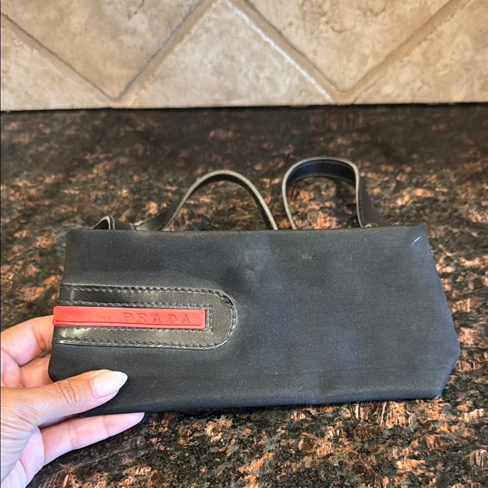 Prada Black Bag with Red Detail